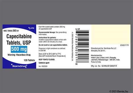 Capecitabine 500mg Tablet package photo