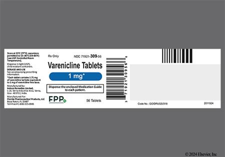 Varenicline 1mg Tablet package photo