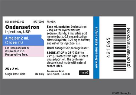 Ondansetron Hydrochloride 4mg/2mL Solution for Injection package photo