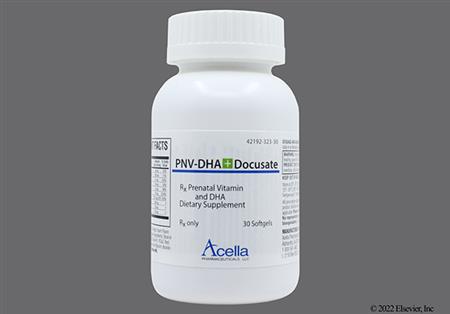 PNV-DHA + Docusate Softgel package photo