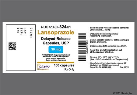 Lansoprazole 30mg Delayed-Release Capsule package photo