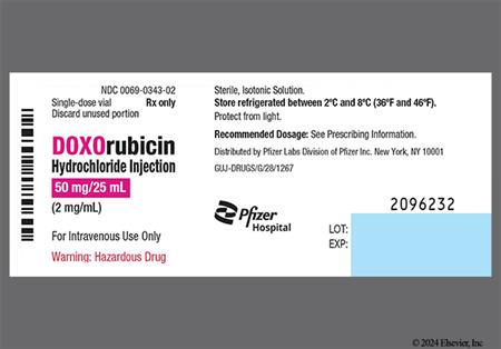 Doxorubicin Hydrochloride 50mg/25mL Solution for Injection package photo