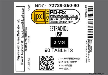 Estradiol 2mg Tablet package photo
