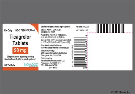 Ticagrelor 90mg Tablet package photo