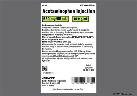 Acetaminophen 650mg/65mL Solution for Injection