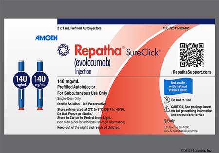 Repatha SureClick 140mg/mL Autoinjector Solution for Injection package photo
