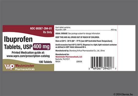 Ibuprofen 400mg Tablet package photo