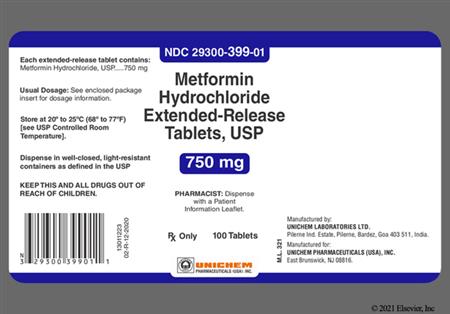 Metformin Hydrochloride 750mg Extended-Release Tablet package photo