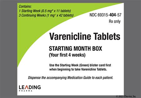 Varenicline Starting Month Box package photo
