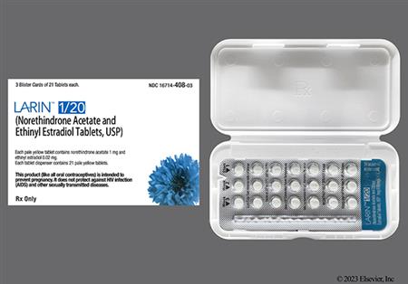 LARIN 1/20 21-Day Tablet package photo