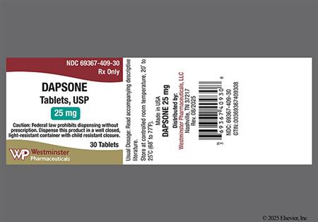 Dapsone 25mg Tablet package photo