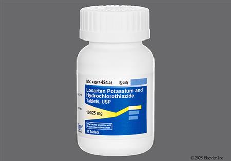 Losartan Potassium/Hydrochlorothiazide 100mg-25mg Tablet package photo