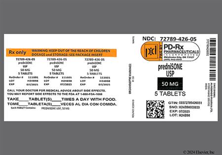 Prednisone 50mg Tablet package photo