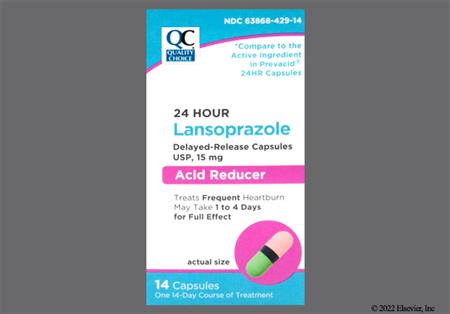 Quality Choice Lansoprazole 15mg Delayed-Release Capsule package photo