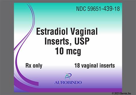 Estradiol 10mcg Vaginal Insert package photo