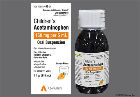 Children's Acetaminophen 160mg/5mL Suspension (Orange) package photo