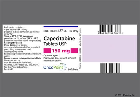 Capecitabine 150mg Tablet package photo