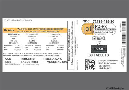 Estradiol 0.5mg Tablet package photo