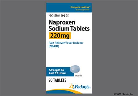 Naproxen Sodium 220mg Tablet package photo
