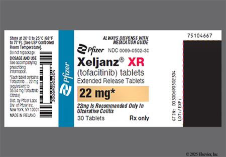 Xeljanz XR 22mg Extended-Release Tablet package photo