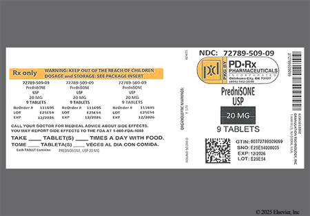 Prednisone 20mg Tablet package photo