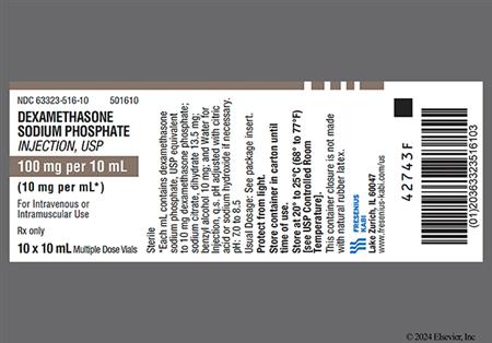 Dexamethasone Sodium Phosphate 100mg/10mL Solution for Injection package photo