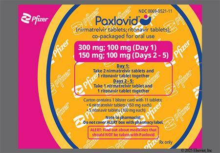 PAXLOVID 300mg-100mg Tablet (Dose Pack) package photo