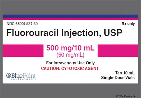 Fluorouracil 500mg/10mL Solution for Injection package photo
