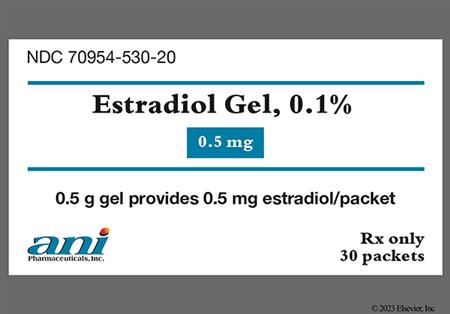 Estradiol 0.1% Transdermal Gel (0.5mg/day) package photo