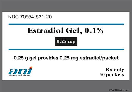 Estradiol 0.1% Transdermal Gel (0.25mg/day) package photo