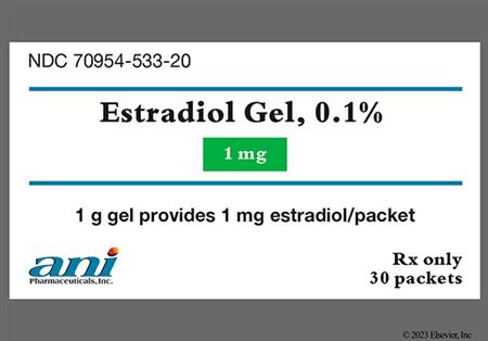 Estradiol 0.1% Transdermal Gel (1mg/day) package photo