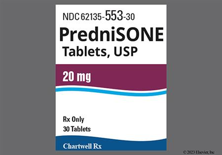 Prednisone 20mg Tablet package photo