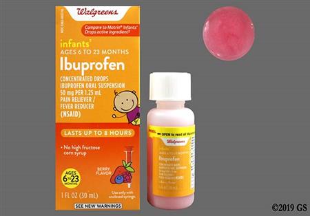 Walgreens Infants' Ibuprofen 50mg/1.25mL Concentrated Drops (Berry)