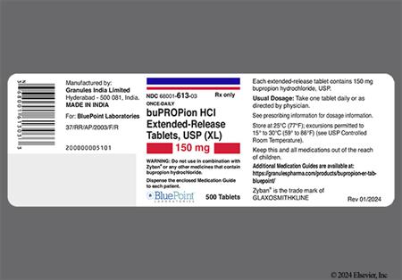 Bupropion Hydrochloride 150mg Extended-Release (XL) Tablet package photo