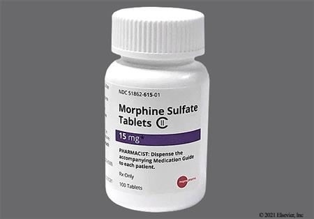 Morphine Sulfate 15mg Tablet package photo