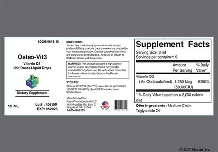 Osteo-Vit3 50000IU(1250mcg)/3mL Liquid Drops package photo