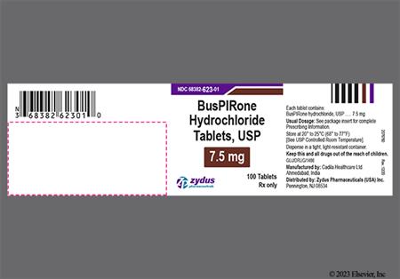 Buspirone Hydrochloride 7.5mg Tablet package photo