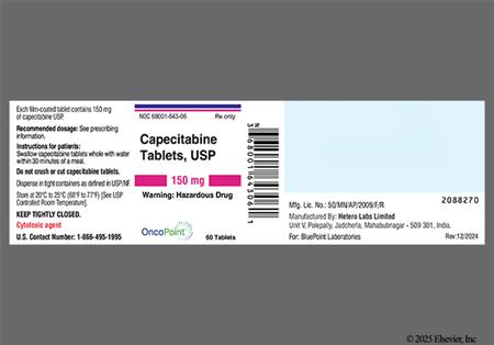 Capecitabine 150mg Tablet package photo