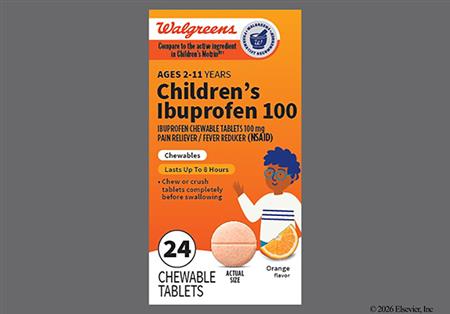 Children's Ibuprofen 100 100mg Chewable Tablet (Orange)