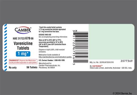 Varenicline 1mg Tablet package photo
