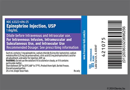 Epinephrine 1mg/mL Solution for Injection package photo