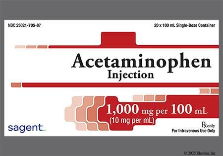 Acetaminophen 1000mg/100mL Solution for Injection