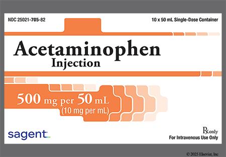 Acetaminophen 500mg/50mL Solution for Injection
