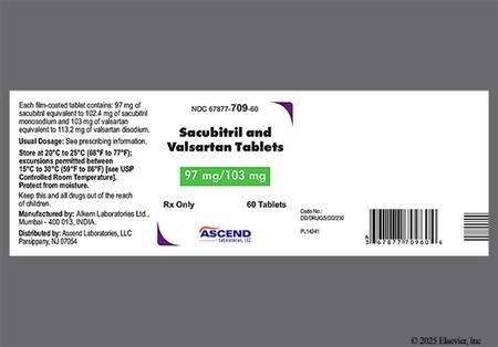 Sacubitril/Valsartan 97mg-103mg Tablet package photo
