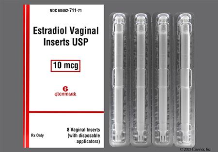 Estradiol 10mcg Vaginal Insert package photo