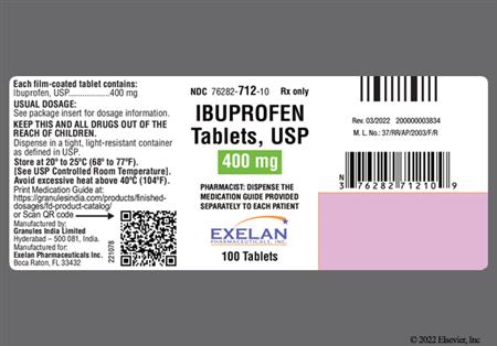 Ibuprofen 400mg Tablet package photo