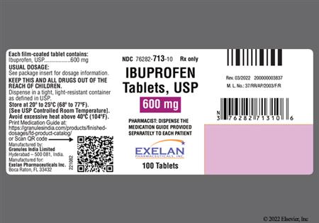 Ibuprofen 600mg Tablet package photo