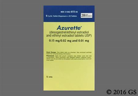 Azurette 28-Day 0.15mg-0.02mg Tablet package photo
