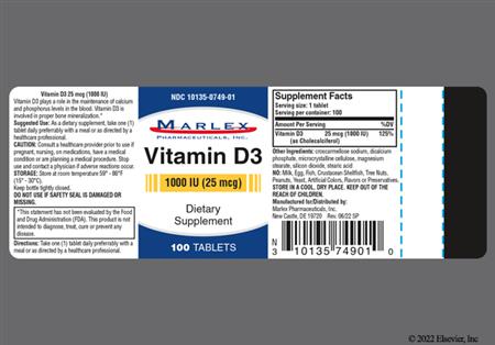 Vitamin D3 25mcg (1000 International Units) Tablet package photo