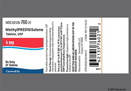 Methylprednisolone 4mg Tablet package photo